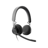 Logitech Zone Wired MS Teams casque on-ear Gris/Noir