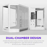 NZXT H6 RGB+ ( 2026 ) Tout Blanc boîtier midi tower Blanc | 2x USB-A | 1x USB-C | RGB | Verre trempé
