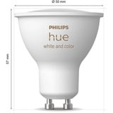 Philips Hue White & Color Ambiance GU10 Spot Intelligent Pack Double, Lampe à LED 
