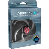 RAIJINTEK AGERAS 12, Ventilateur de boîtier Noir