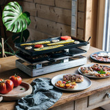 Rommelsbacher Pizza Raclette RCP 1800 Noir/en acier inoxydable