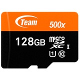 Team Group TUSDX128GUHS03 mémoire flash 128 Go MicroSDXC UHS-I Classe 10, Carte mémoire Noir/Orange, 128 Go, MicroSDXC, Classe 10, UHS-I, 80 Mo/s, 20 Mo/s