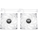 Thermaltake CT140 Reverse ARGB Sync PC Cooling Fan White ventilateurs de boîtier Blanc, 2 pièces, 140 x 140 x 25 mm, PWM