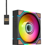 Thermaltake SWAFAN 120 EX INFINITY ARGB Sync Ventilateur de refroidissement PC Édition bois ventilateurs de boîtier Noir, 3 pièces, 124 x 120 x 28 mm
