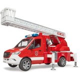 bruder Camion de pompiers MB Sprinter avec lumière et son, Modèle réduit de voiture Rouge/Blanc