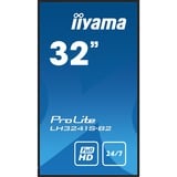 iiyama LH3241S-B2 Écran d'affichage dynamique En forme de kiosk 80 cm (31.5") LED 350 cd/m² Full HD Noir 24/7, Affichage public Noir brillant, En forme de kiosk, 80 cm (31.5"), LED, 1920 x 1080 pixels, 24/7