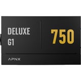 APNX DELUXE G1 750 alimentation  750 watt Noir, 1x 12V-2x6, 2x PCIe
