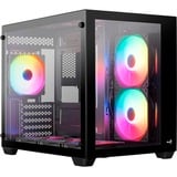 Aerocool  boîtier mini tower Noir | 3x USB-A | RGB | Verre Trempé