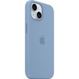 Apple Coque en silicone avec MagSafe pour iPhone 15, Housse/Étui smartphone Bleu clair