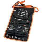 BLACK+DECKER Set de mécanicien avec sac à roulettes, 76 pièces, Set d'outils Noir/Orange