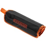 BLACK+DECKER Set de mécanicien avec sac à roulettes, 76 pièces, Set d'outils Noir/Orange