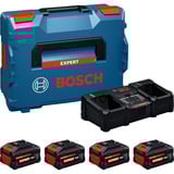 Bosch EXPERT Starter-Set 18V, 2x EXBA 18V-80/-55 + Chargeur EXAL18V2-320, Bundle Noir