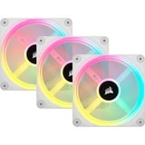 Corsair iCUE LINK QX120 RGB 120mm PWM Fans Starter Kit - Wit, Ventilateur de boîtier Blanc, Connecteur de ventilateur PWM à 4 broches