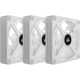 Corsair iCUE LINK QX120 RGB 120mm PWM Fans Starter Kit - Wit, Ventilateur de boîtier Blanc, Connecteur de ventilateur PWM à 4 broches