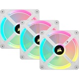 Corsair iCUE LINK QX120 RGB Starter kit ventilateurs de boîtier Blanc, 3 pièces, 120 x 120 x 25 mm, PWM