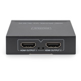 Digitus Répartiteur HDMI 4K, 1x2, Repartiteur HDMI Noir