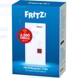 FRITZ! 2700 Ponts & répéteurs Blanc/gris, Repeater 2700, Répéteur réseau, 125 Mbit/s, Wifi, Ethernet/LAN, Blanc