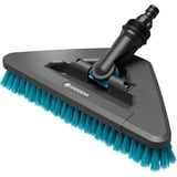 GARDENA Brosse à manche Cleansystem Hard Flex, brosse pour les grandes surfaces dures, Brosses de lavage Gris/Turquoise, 18814-20