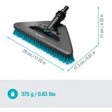 GARDENA Brosse à manche Cleansystem Hard Flex, brosse pour les grandes surfaces dures, Brosses de lavage Gris/Turquoise, 18814-20