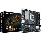 GIGABYTE B760M D3HP DDR4 Carte Mère - Prend en charge les processeurs Intel Core de 14e génération, VRM numérique 4+1+1 phases, jusqu'à 5333MHz DDR4 (OC), 2xPCIe 4.0 M.2, LAN GbE, USB 3.2 Gen1 carte mère socket 1700 Noir/gris, VRM numérique 4+1+1 phases, jusqu'à 5333MHz DDR4 (OC), 2xPCIe 4.0 M.2, LAN GbE, USB 3.2 Gen1, Intel, LGA 1700, Intel® Celeron®, Intel® Core™ i3, Intel® Core™ i5, Intel® Core™ i7, Intel® Core™ i9,..., LGA 1700, 128 Go, DDR4-SDRAM