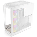 HYTE Y50 Blanc Neige boîtier midi tower Blanc | 2x USB-A | 1x USB-C | RGB | Verre trempé