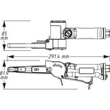 Hazet 9033N-4, Ponceuse à bande Bleu/Noir