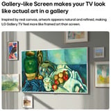 LG 65LX7B6LA.AEEQ (Gallery TV) 65" 4K Ultra HD QNED Argent/Noir, 165,1 cm (65"), 3840 x 2160 pixels, QNED MiniLED, Smart TV, Wifi, Noir