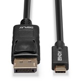 Lindy 43307 câble vidéo et adaptateur 10 m USB Type-C DisplayPort Noir Noir, 10 m, USB Type-C, DisplayPort, Mâle, Mâle, Droit