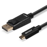 Lindy 43307 câble vidéo et adaptateur 10 m USB Type-C DisplayPort Noir Noir, 10 m, USB Type-C, DisplayPort, Mâle, Mâle, Droit