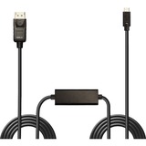 Lindy 43307 câble vidéo et adaptateur 10 m USB Type-C DisplayPort Noir Noir, 10 m, USB Type-C, DisplayPort, Mâle, Mâle, Droit