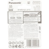 Panasonic eneloop pro Batterie rechargeable AA Batterie rechargeable, AA, 4 pièce(s), 2500 mAh, Noir