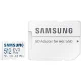 SAMSUNG EVO Plus microSDXC Card 512 Go (2021), Carte mémoire Blanc, UHS-I U3, Class 10, V30, A2