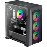 Xilence  boîtier midi tower Noir | 2x USB-A | 1x USB-C | RGB | Verre Trempé