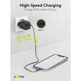 goobay Kit de charge Apple Lightning / USB-C PD nano 20 watts, Chargeur Noir