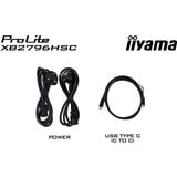 iiyama ProLite XB2796HSC-B1 27" Moniteur Noir (Mat), 1x HDMI, 2x USB-C, 1x USB-A, 144 Hz, 68,6 cm (27"), 1920 x 1080 pixels, Full HD, LED, 3 ms, Noir