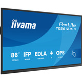 iiyama TE8612MIS-B4AG Écran d'affichage dynamique Écran plat interactif 2,17 m (85.6") LCD Wifi 400 cd/m² 4K Ultra HD Noir Écran tactile Intégré dans le processeur Android 24/7, Affichage public Noir (Mat), Écran plat interactif, 2,17 m (85.6"), LCD, 3840 x 2160 pixels, Wifi, 24/7
