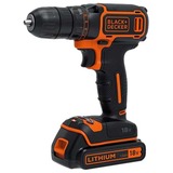 BLACK+DECKER BDCDC18 Perceuse à poignée pistolet Noir, Orange Lithium-Ion (Li-Ion) 1,5 Ah, Perceuse/visseuse Noir/Orange, Perceuse à poignée pistolet, forage, artisanat, Noir, Orange, 2,5 cm, 1 cm, 30 N·m