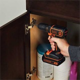 BLACK+DECKER BDCDC18 Perceuse à poignée pistolet Noir, Orange Lithium-Ion (Li-Ion) 1,5 Ah, Perceuse/visseuse Noir/Orange, Perceuse à poignée pistolet, forage, artisanat, Noir, Orange, 2,5 cm, 1 cm, 30 N·m