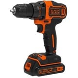 BLACK+DECKER BDCDD186K, Perceuse/visseuse Noir/Orange, Batterie incluse