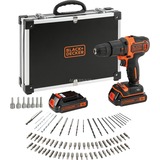BLACK+DECKER BDCHD18BAFC perceuse combi sans fil, Marteau visseuse Noir/Orange