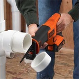 BLACK+DECKER BDCR18 Noir, Orange, Scie sabre Orange/Noir, Noir, Orange, 2,2 cm, 79,5 dB, 90,5 dB, Batterie, Lithium-Ion (Li-Ion)