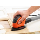 BLACK+DECKER BEW230K Ponceuse orbitale 11000 tr/min Noir, Orange 55 W, Ponceuses de détails Orange/Noir, Ponceuse orbitale, Noir, Orange, 11000 tr/min, 76 dB, 65 dB, Secteur