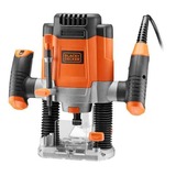 BLACK+DECKER BLACK+DECKER Oberfräse KW1200E, Fraiseuse Orange/Noir