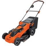 BLACK+DECKER CLMA4820L2 Tondeuse à gazon poussée Noir, Orange Batterie/Pile Orange/Noir, Tondeuse à gazon poussée, 48 cm, 3,8 cm, 10 cm, 600 m², 50 L