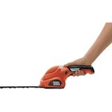 BLACK+DECKER GSL300 Taille-haie sur batterie Double-lame 600g taille-haies, Ciseaux à buisson Orange/Noir, Taille-haie sur batterie, 15 cm, Double-lame, 8 mm, 800 spm, Rouge