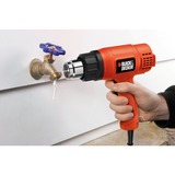 BLACK+DECKER KX1650 740l/min 1750W Rouge pistolet à air chaud, Souffleur à chaleur Orange, 740 l/min, 460 - 600 °C, 570 l/min, Rouge, Secteur, 1750 W