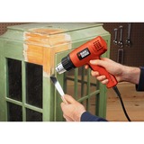 BLACK+DECKER KX1650 740l/min 1750W Rouge pistolet à air chaud, Souffleur à chaleur Orange, 740 l/min, 460 - 600 °C, 570 l/min, Rouge, Secteur, 1750 W