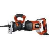 BLACK+DECKER Scie sabre avec vitesse variable 1050W Orange/Noir, Valise de transport