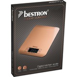 Bestron AKS700CO escabeaux de cuisine Cuivre Comptoir Carré Balance de ménage électronique, Balance de cuisine Cuivre, Balance de ménage électronique, 5 kg, 1 g, Cuivre, Comptoir, Carré