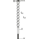 Bosch 2 608 586 774 foret 1 pièce(s), Perceuse Marteau perforateur, 2,2 cm, 1320 mm, 120 cm, SDS Max, Acier inoxydable